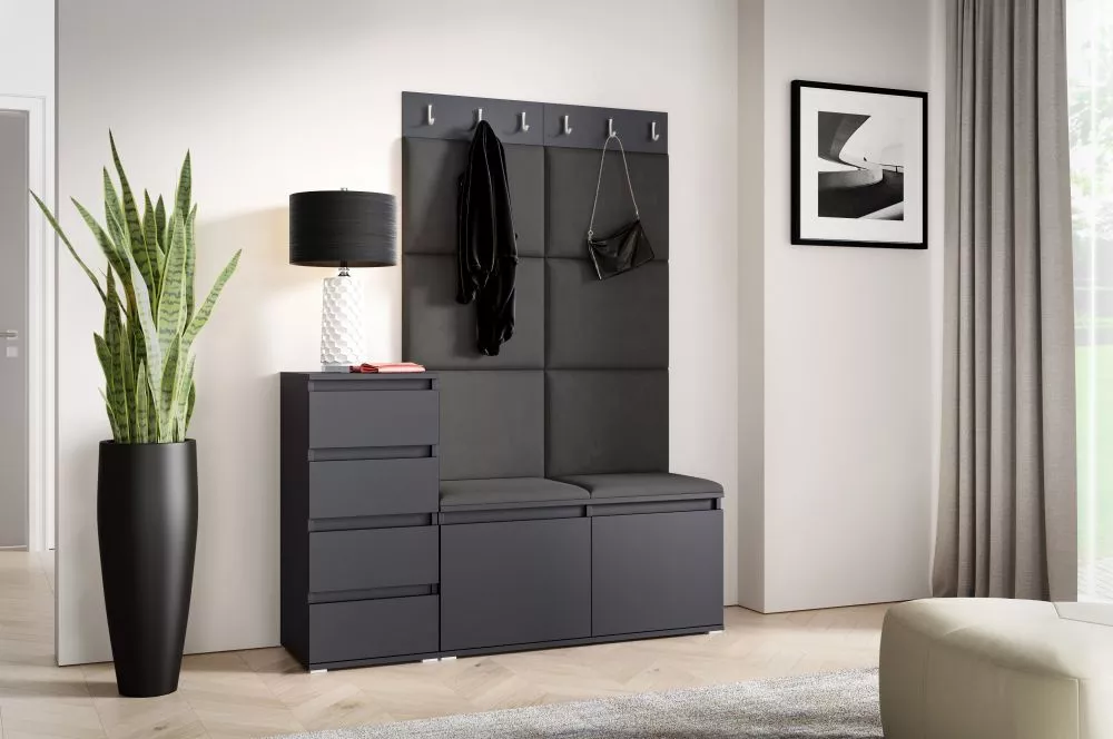 Apavu plaukts Emi 34 Trinity Korpusa krāsa: grafīts, · 130 × 184.5 × 40 cm