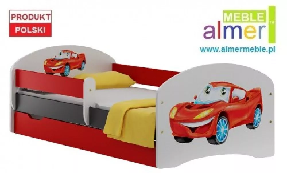 Bērnu gulta Super Car 20S ar stelāžu Guļamvietas platums: 70 cm, Guļamvietas garums: 140 cm, · 82 × 144 × 65 cm