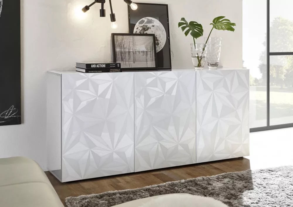 Kumode Prisma 05 · Balts · 181 × 42 × 84 cm