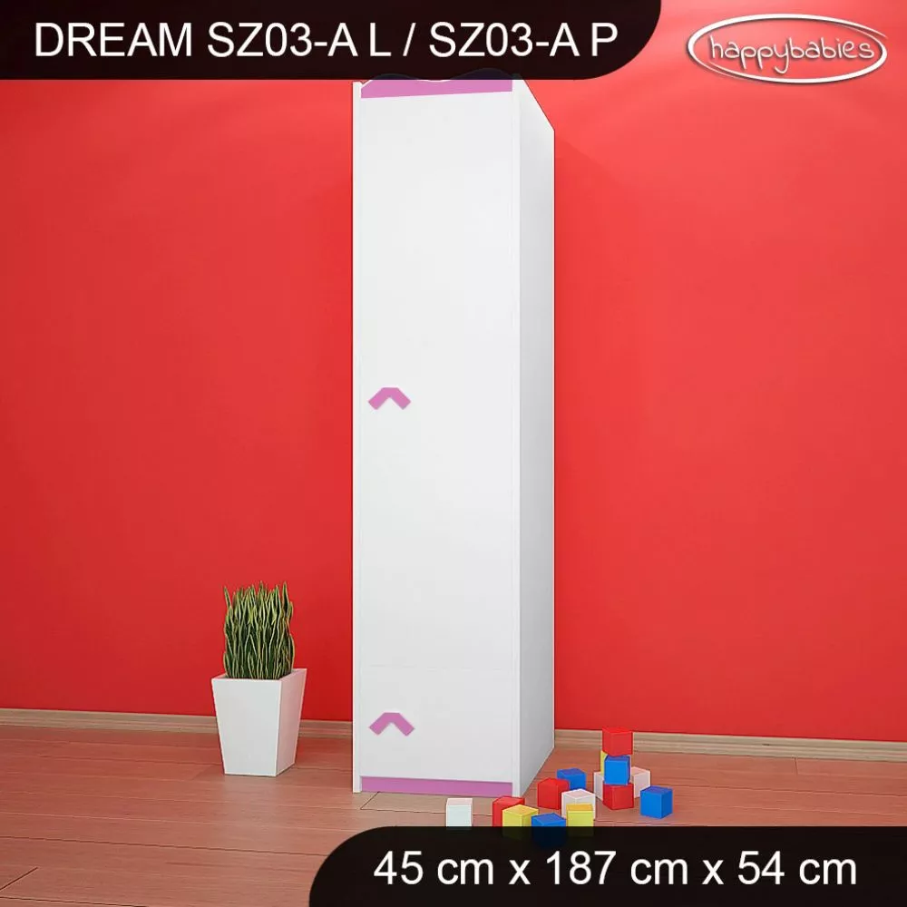 Bērnu skapis Dream SZ03-A · 45 × 54 × 187 cm