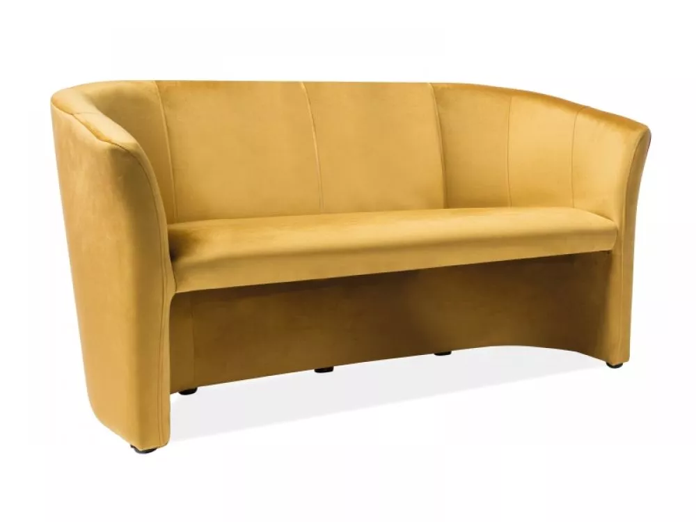 Dīvāns TM - 3 Velvet · Dzeltens · 60 × 160 × 76 cm