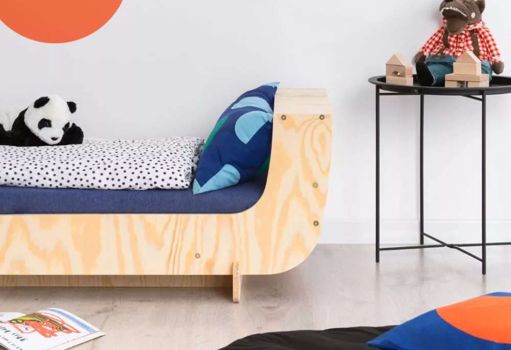 Bērnu gulta Kiki 14 ar stelāžu Guļamvietas platums: 70 cm, Guļamvietas garums: 140 cm, · Priede · 73 × 143 × 80 cm