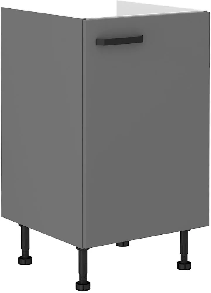 Virtuves skapis Nessa 50 ZL 1F BB · Antracīts