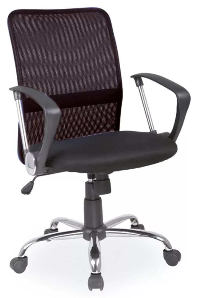 Datorkrēsls Q-078 · Melns · 58 × 46 × 92 cm