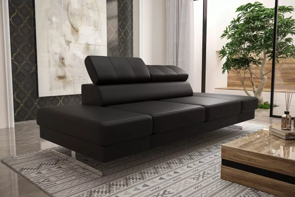 Dīvāns Emporio 2 Sofa Standard · Melns · 100 × 250 × 79 cm