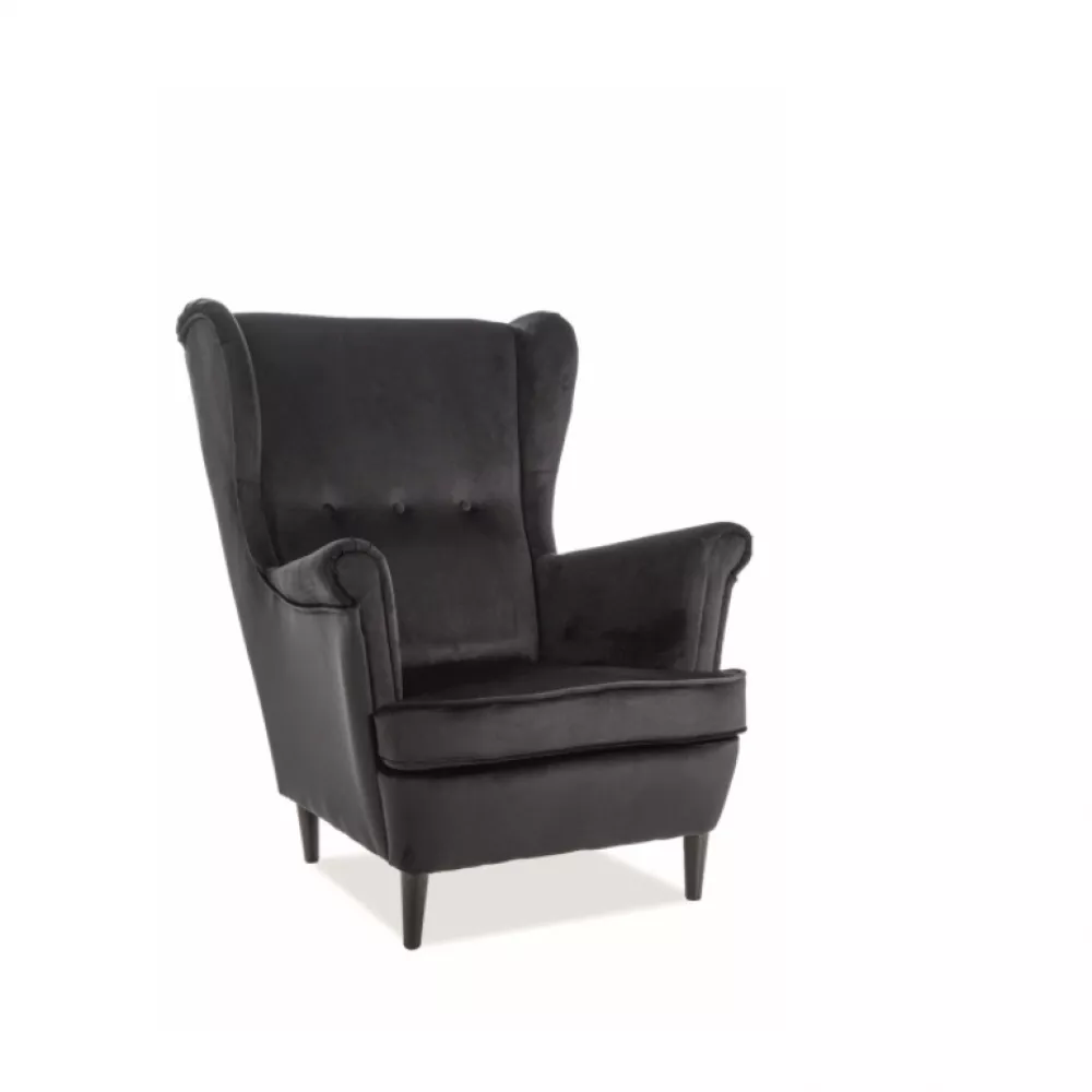 Mīksts krēsls Lord Velvet · Melna · 72 × 56 × 101 cm