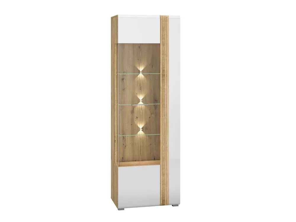 Sekcija Adagio 02L ar LED Korpusa krāsa: balts, · 65 × 42 × 196 cm