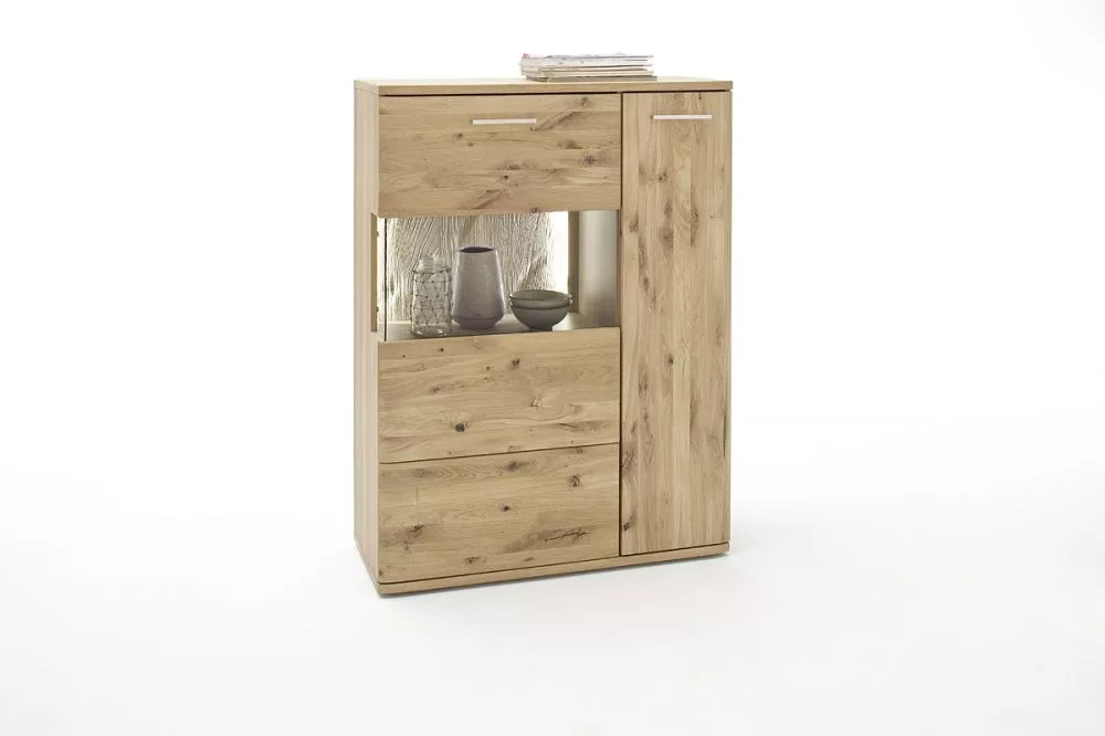 Sekcija Santori 20/21 ar LED · Ozols · 90 × 37 × 122 cm