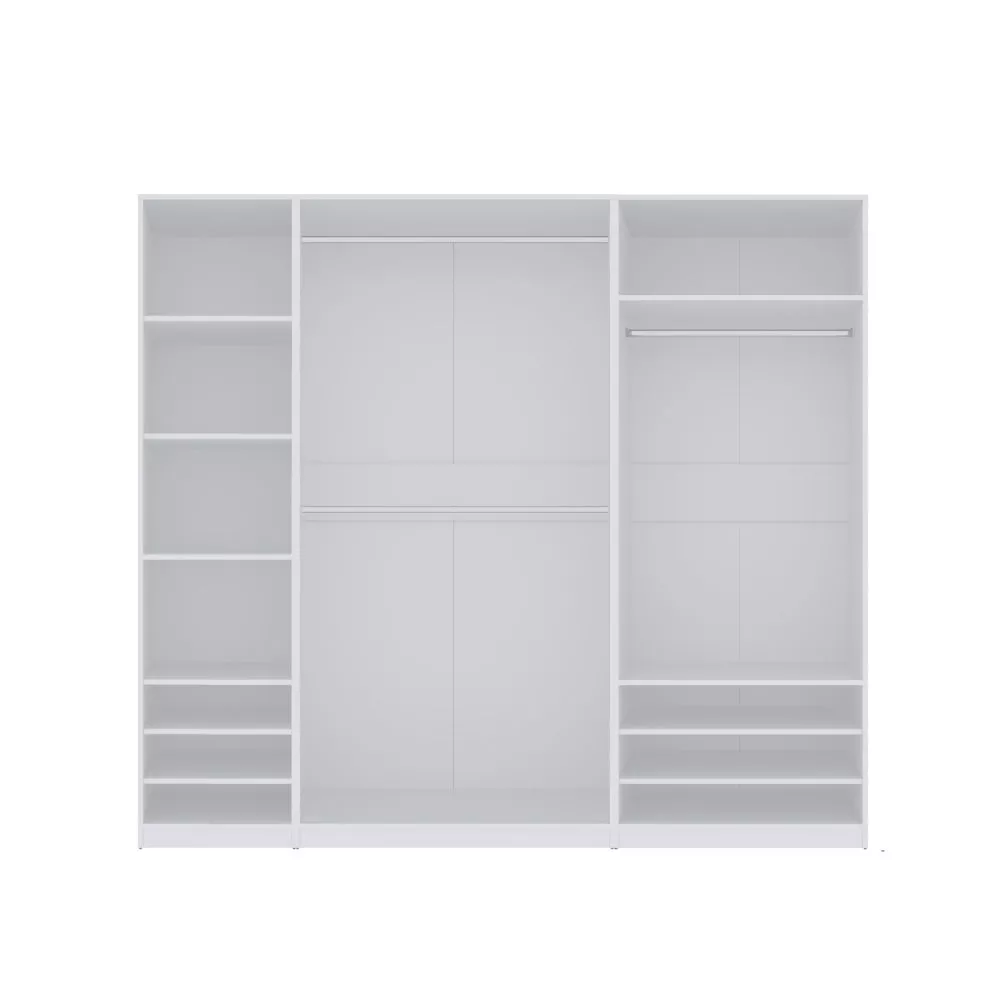 Skapis Tres Set 10 · Balts · 230 × 51 × 206 cm