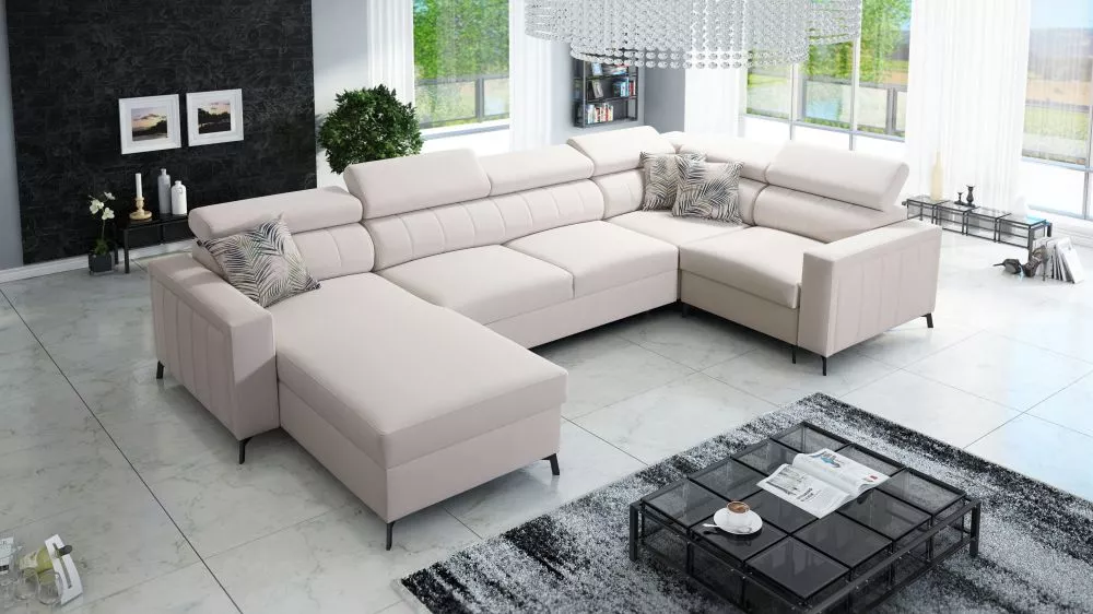 Dīvāns Baltico 5 Mini Premium Standard · Krēma · 198 × 334 × 83 cm