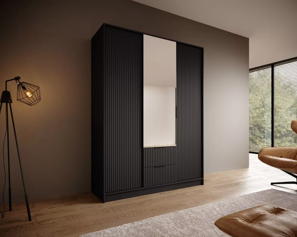 Skapis Norel · Melns · 150 × 51 × 200 cm
