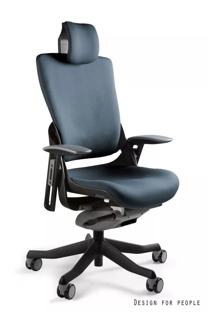 Datorkrēsls Wau 2 Black T Sēdvietas platums: 47 cm, · Pelēks · 69 × 52 × 117 cm