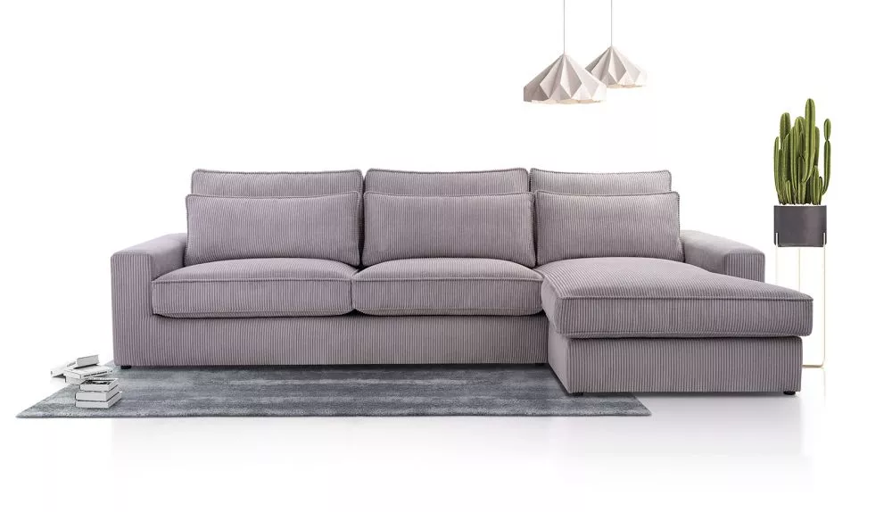 Dīvāns Cleo Corner Standard · Pelēks · 176 × 308 × 89 cm