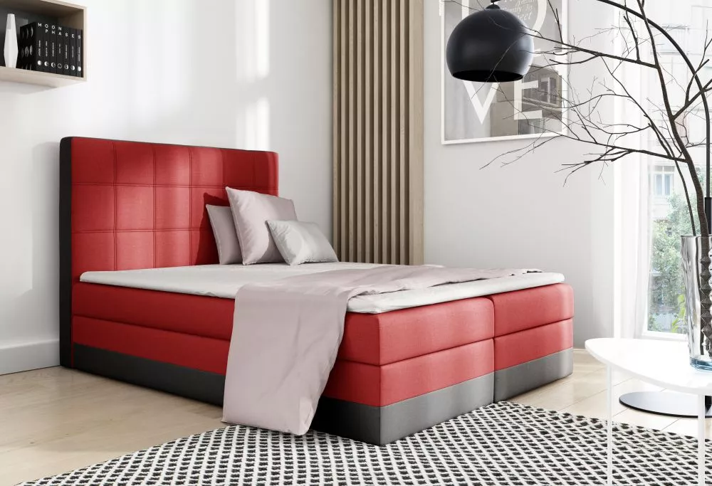 Gulta Lorice Boxspring Premium Standard Guļamvietas platums: 120 cm, Korpusa krāsa: sarkans, Guļamvietas garums: 200 cm,