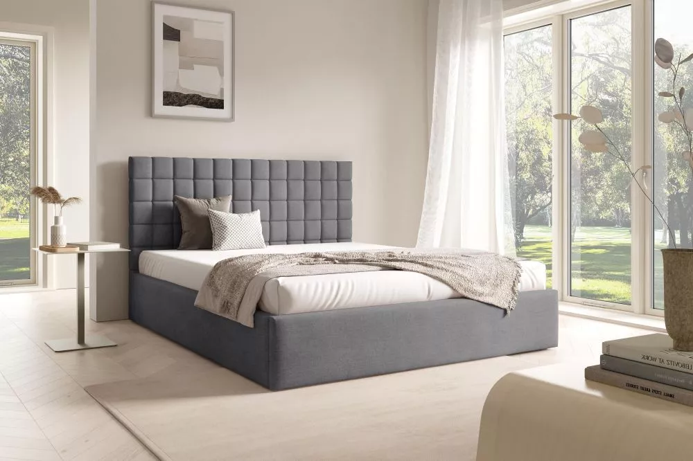 Gulta Best 3 standard ar stelāžu Guļamvietas platums: 160 cm, Guļamvietas garums: 200 cm, stelāžas tips: koka, · Pelēks 