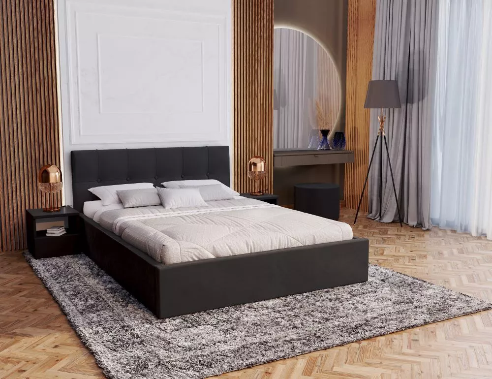 Gulta Rino Premium Standard ar stelāžu Guļamvietas platums: 180 cm, Guļamvietas garums: 200 cm, stelāžas tips: metāla, ·