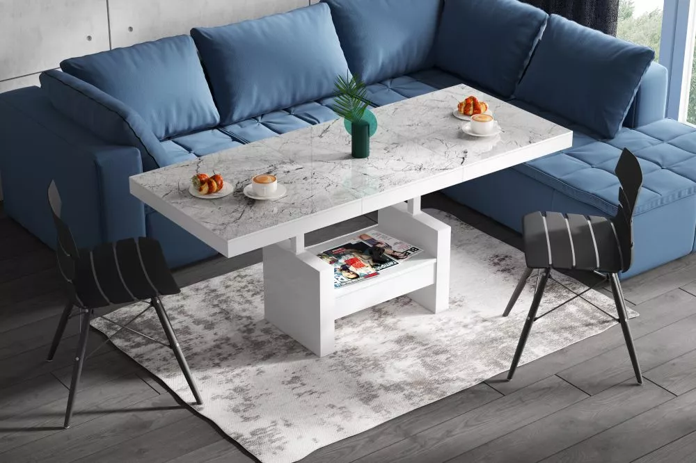 Žurnālgalds Aversa Lux Gloss Korpusa krāsa: balts, · 120 × 75 × 55.5 cm