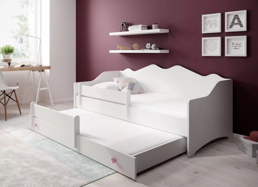 Bērnu gulta Emka 2 ar stelāžu Guļamvietas platums: 80 cm, Guļamvietas garums: 160 cm, · 85 × 164 × 70 cm