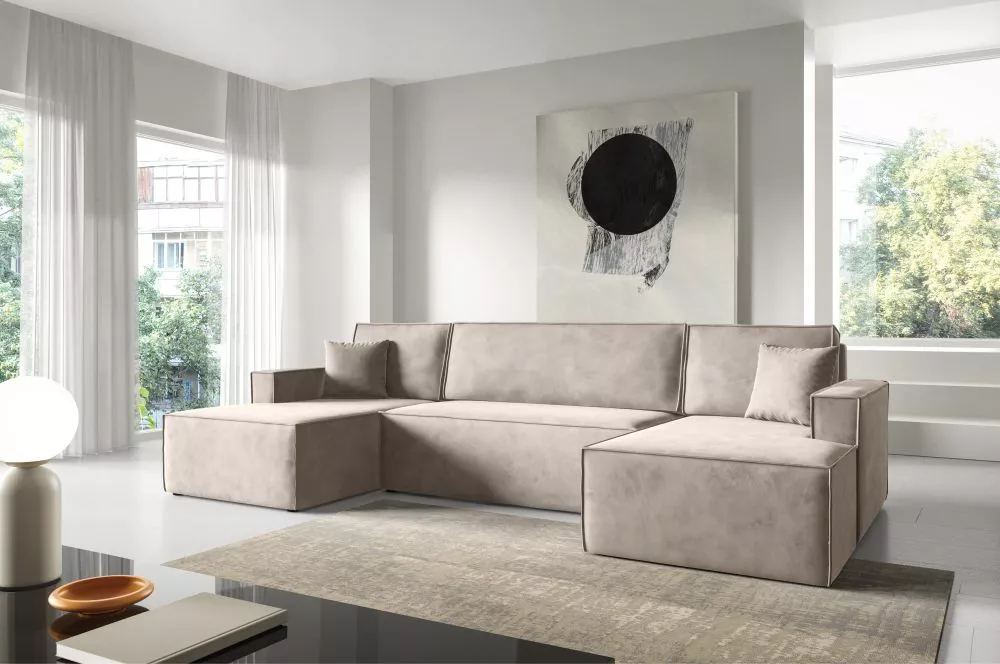 Dīvāns Artur U Standard · Bēšs · 148 × 305 × 88 cm