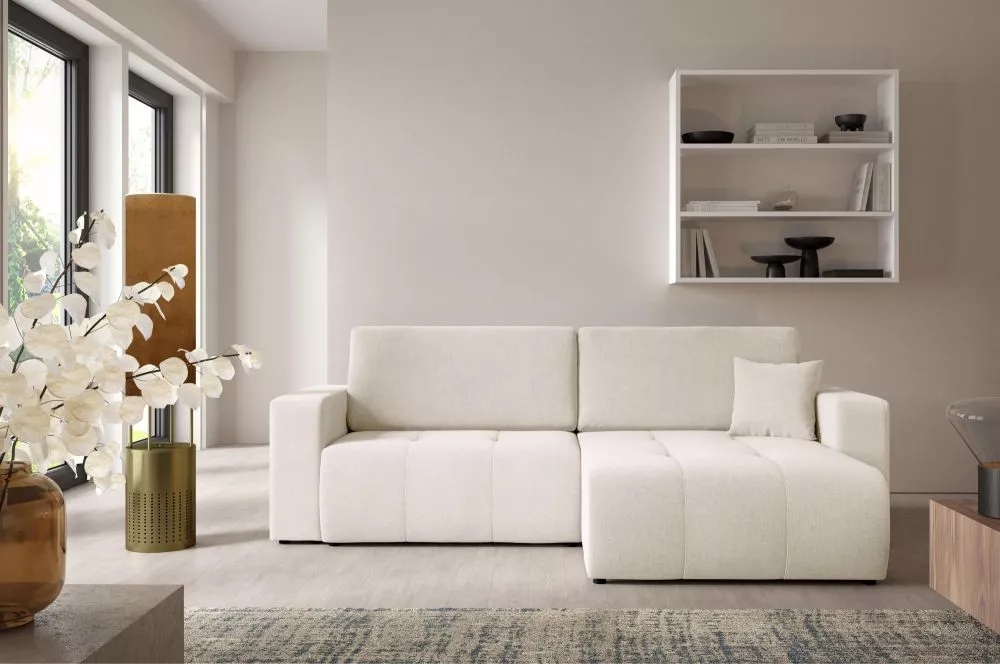 Dīvāns Wind L Mini Standard · Balts krēms · 149 × 244 × 82 cm