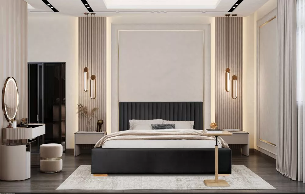 Gulta Vegas 01 Piano Standard ar stelāžu Guļamvietas platums: 180 cm, Guļamvietas garums: 200 cm, stelāžas tips: koka, ·
