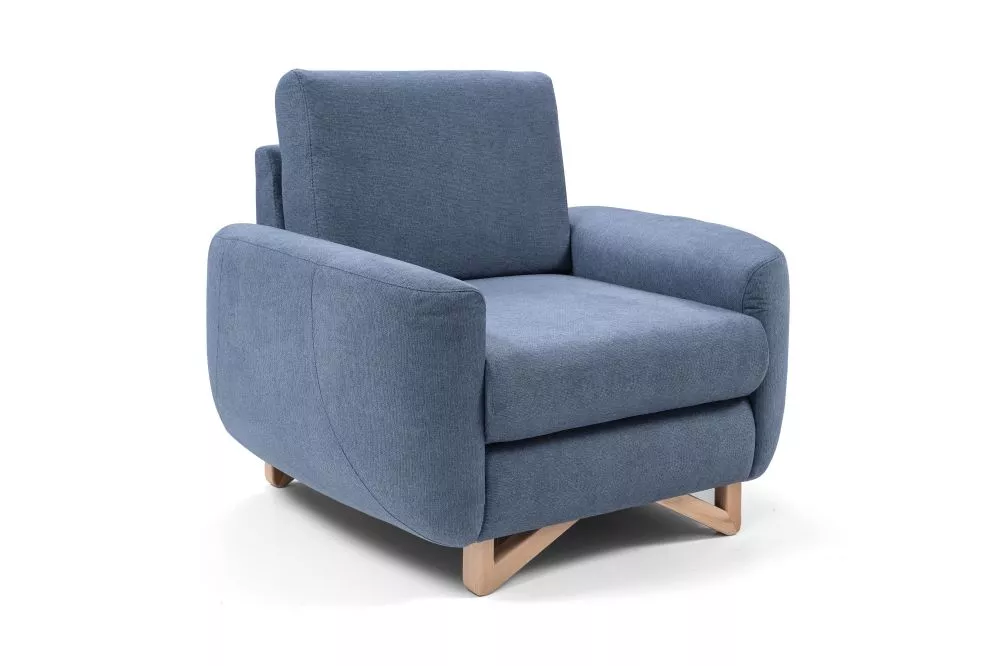 Mīksts krēsls Avesta 1S standard Sēdvietas dziļums: 59 cm, · Zils · 100 × 89 × 85 cm