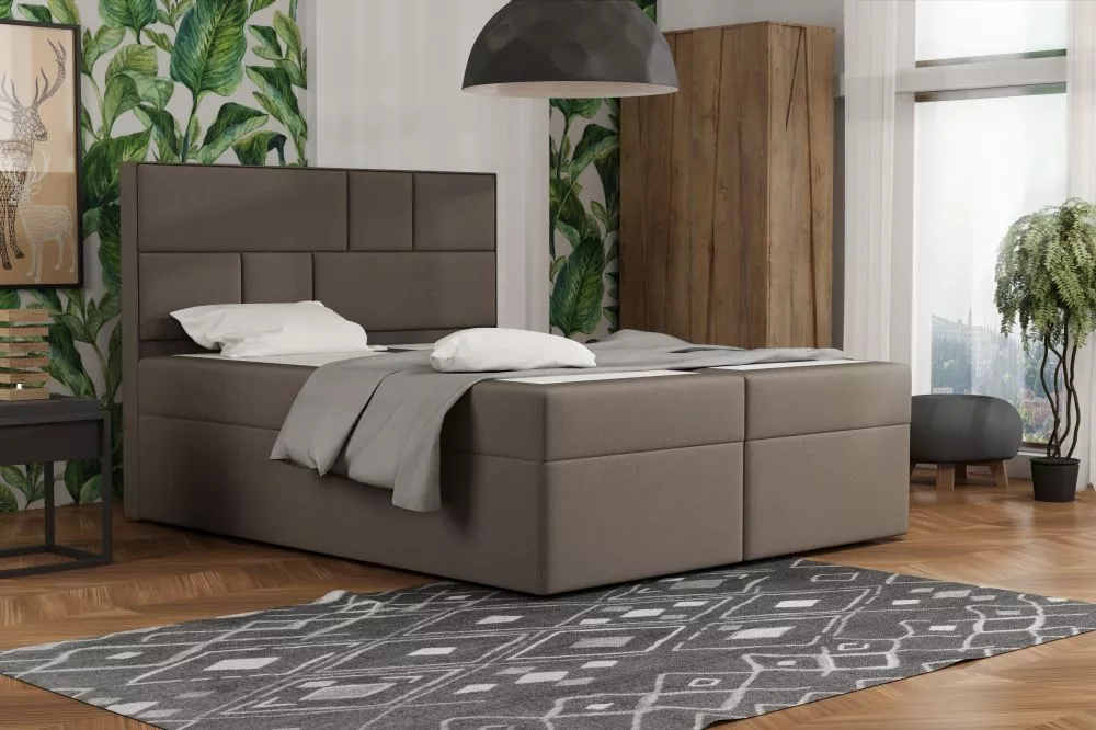 Gulta Modern 1 Standard Guļamvietas platums: 160 cm, Guļamvietas garums: 200 cm, · Brūns · 162 × 210 × 120 cm