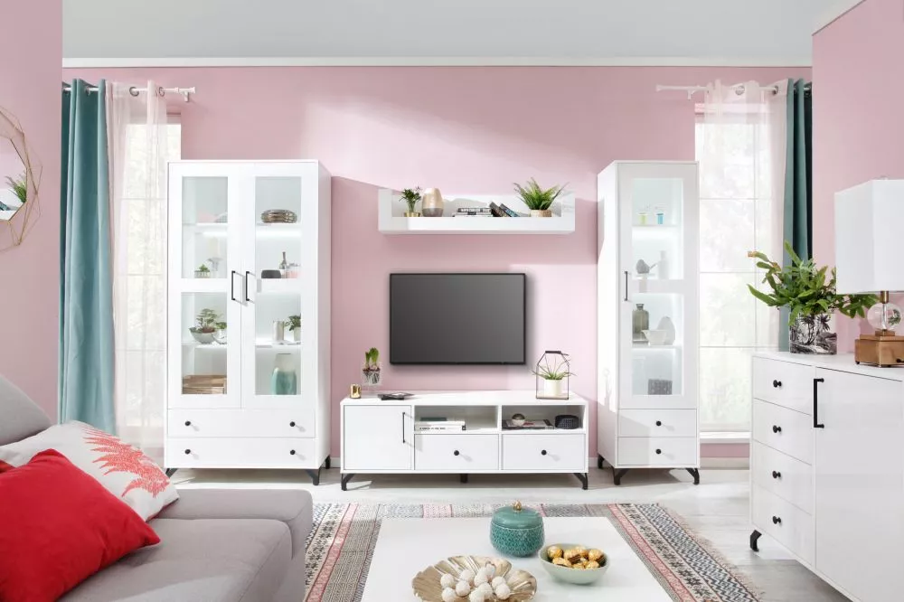 Sekcija Bergen A ar LED · Balts