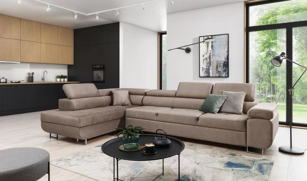 Dīvāns Annabelle Maxi Standard · Bēši brūns · 203 × 340 × 76 cm