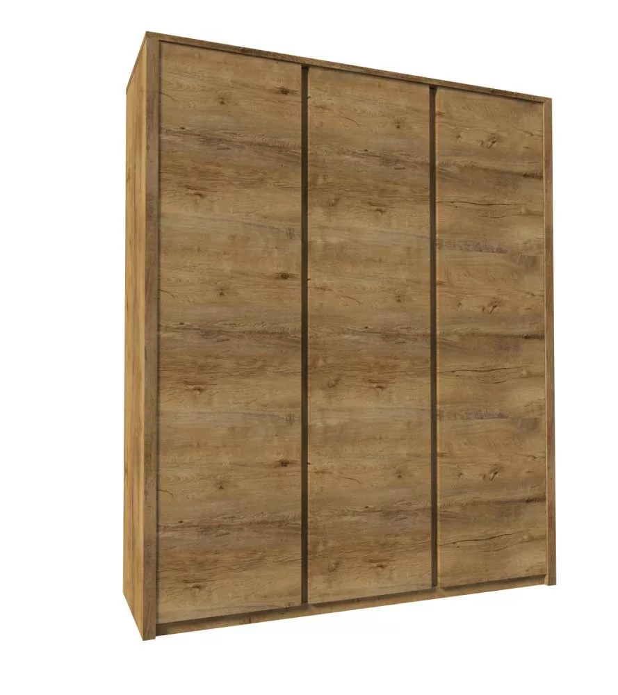 Skapis Montana S3D · Ozols lefkas · 166 × 53 × 197 cm