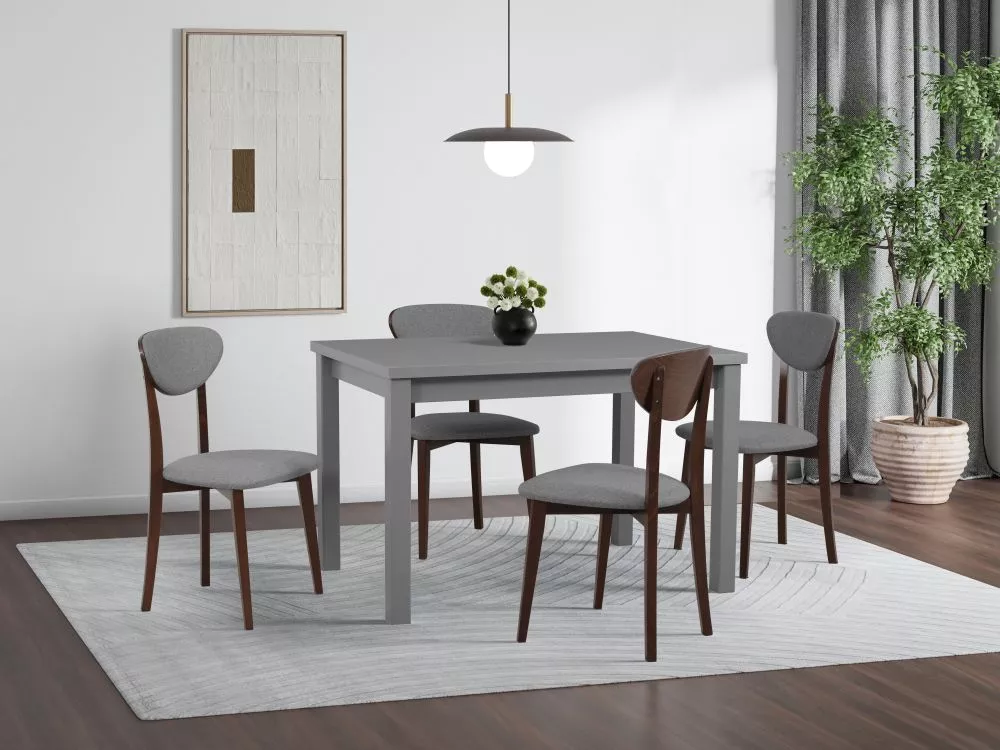 Komplekts Max 5, Hugo 9 Personu skaits: 4, Korpusa krāsa: grafīts, Elementu krāsa: rieksts, · 120 cm