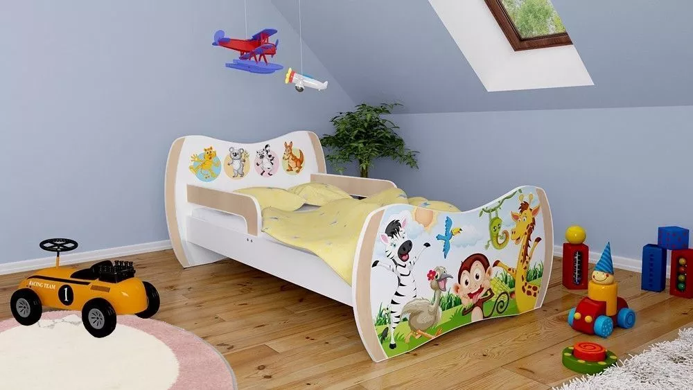 Bērnu gulta Dream L03 160x80 DM06 ar stelāžu Guļamvietas platums: 80 cm, Guļamvietas garums: 160 cm, · 104 × 164 × 71 cm