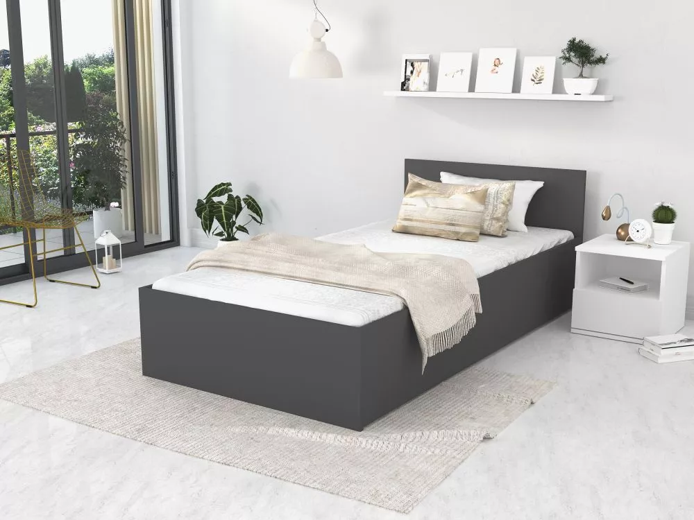 Gulta Panama Plus ar stelāžu Guļamvietas platums: 90 cm, Guļamvietas garums: 200 cm, stelāžas tips: metāla, · Pelēks · 9