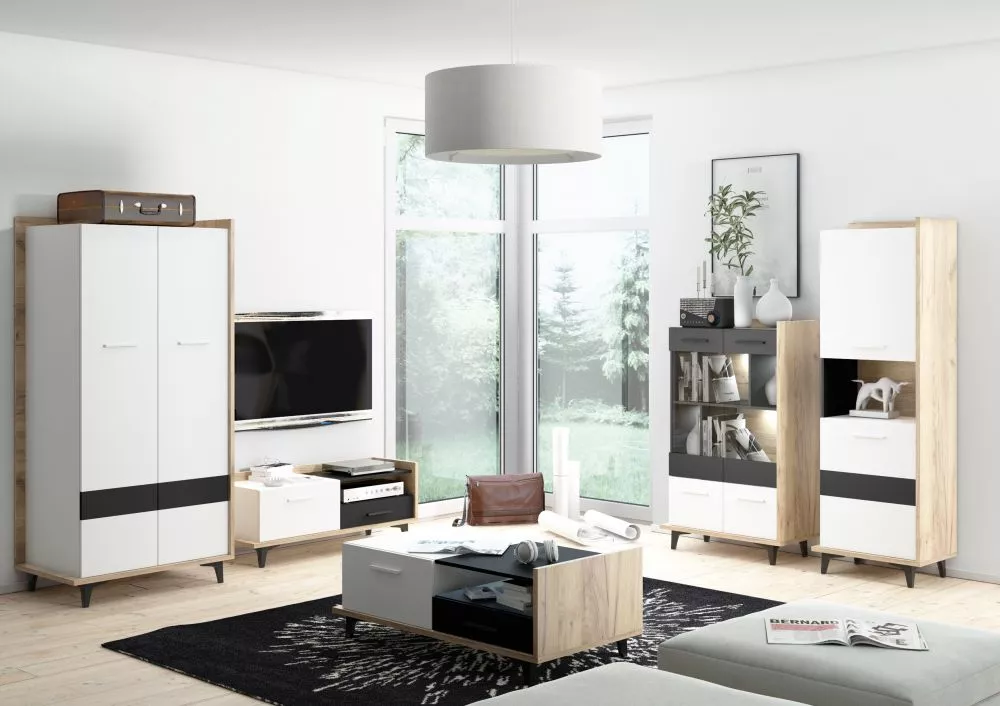 Sekcija Box Z5 Korpusa krāsa: ozols craft zelts, Elementu krāsa: melns + balts,