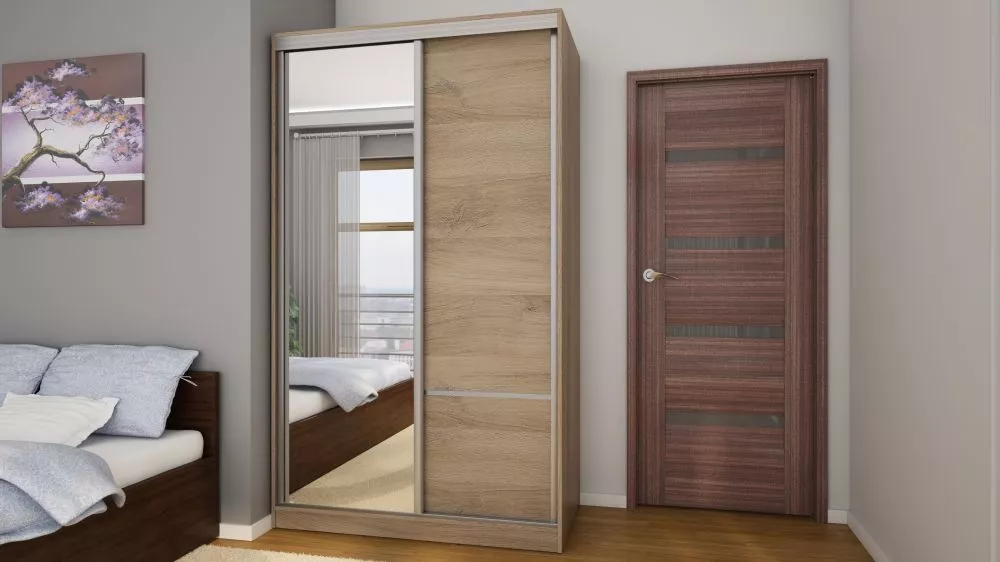 Skapis Wardrobe 2D 130 · 130 × 64 × 220 cm