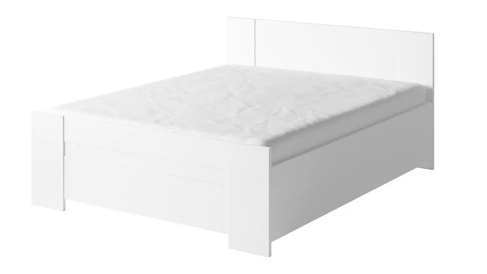 Gulta Bono BO-03 ar stelāžu Guļamvietas platums: 160 cm, Guļamvietas garums: 200 cm, · Balts · 165 × 205 × 90 cm