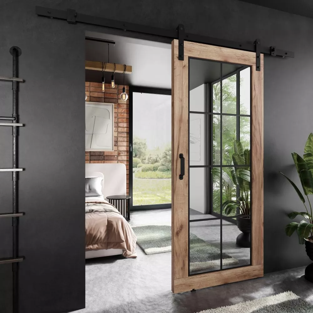 Bīdāmās durvis Adio Loft-5 · Ozols craft zelts · 96 × 205 cm