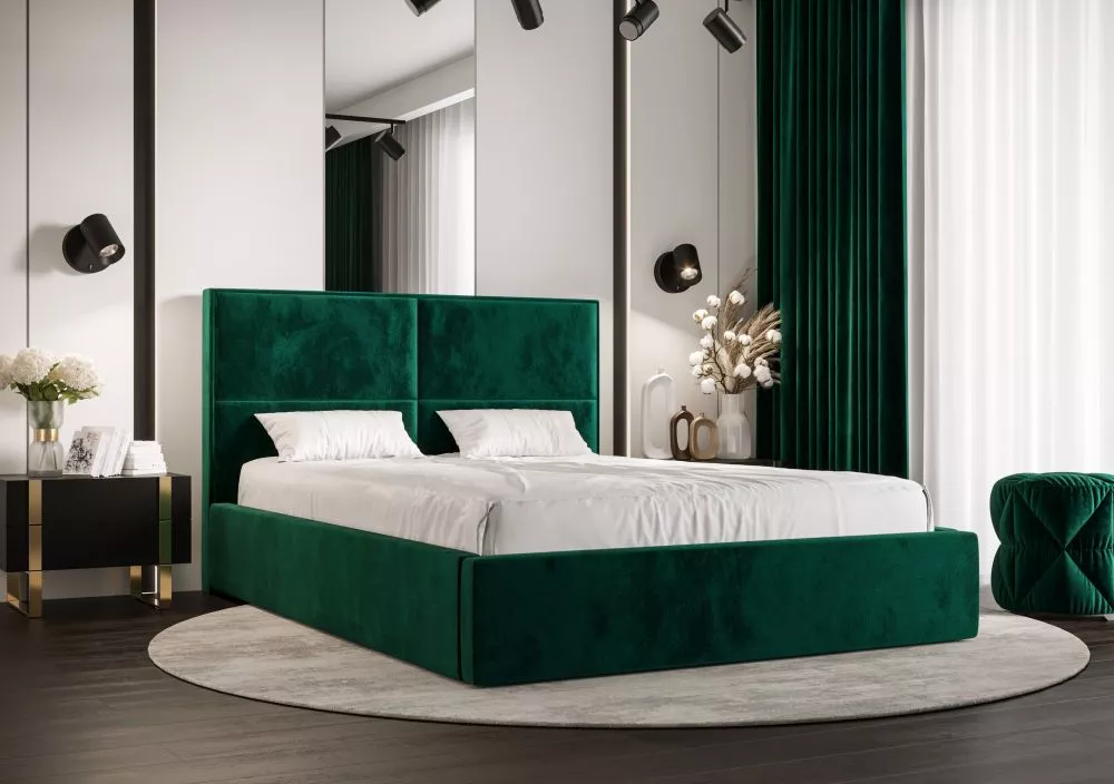 Gulta Apollo Standard ar stelāžu Guļamvietas platums: 90 cm, Guļamvietas garums: 200 cm, stelāžas tips: koka, · Zaļš · 1