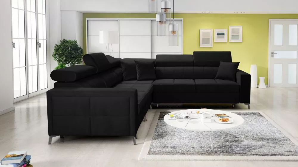 Dīvāns Side 4 Standard · Melns · 270 × 275 × 83 cm