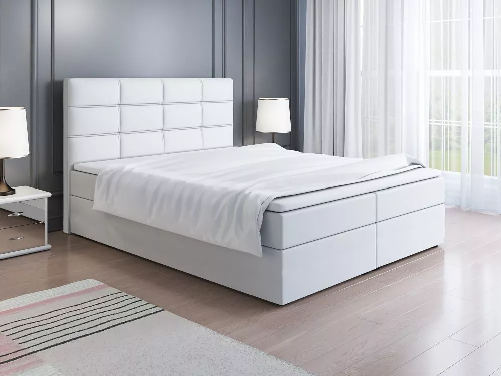 Gulta Classic 1 Boxspring standard Guļamvietas platums: 180 cm, Guļamvietas garums: 200 cm, · Balts · 180 × 209 × 115 cm