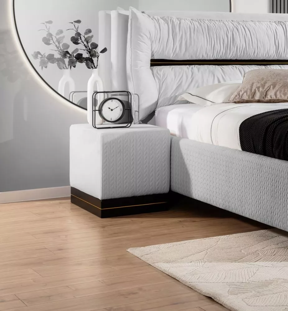 Pufs Tuluza Velvet Auduma numurs: Magic Velvet 2240 / Magic Velvet Deluxe 2240, · Pelēks · 63 × 49 × 43 cm
