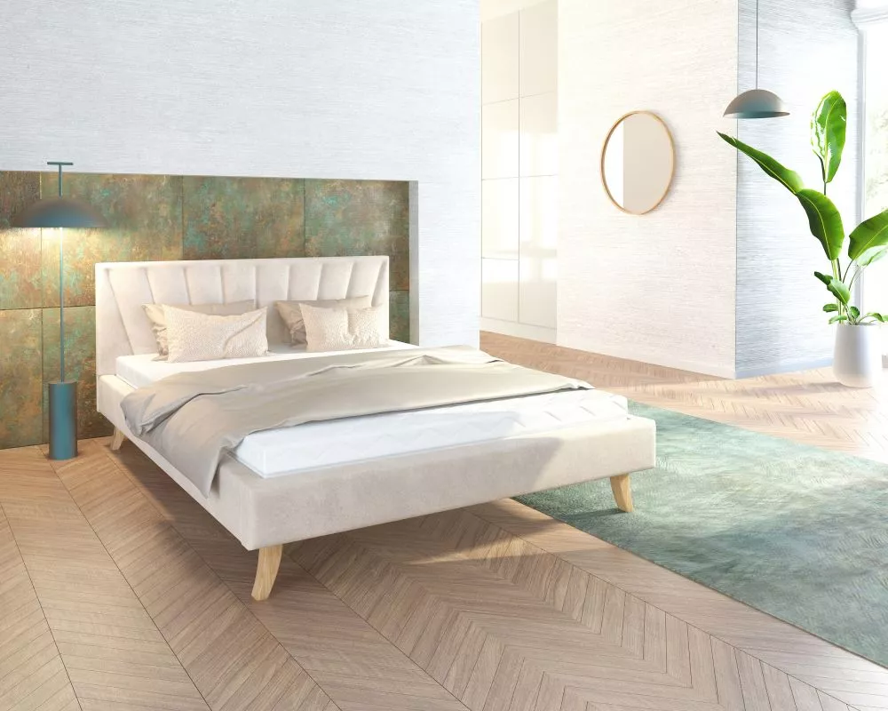 Gulta Heaven Comfort Standard ar stelāžu Guļamvietas platums: 180 cm, Guļamvietas garums: 200 cm, · Krēma · 193 × 212 × 
