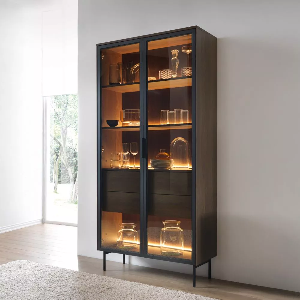 Sekcija Lumi A ar LED Korpusa krāsa: ozols dunin, · 91.5 × 39.3 × 194.6 cm