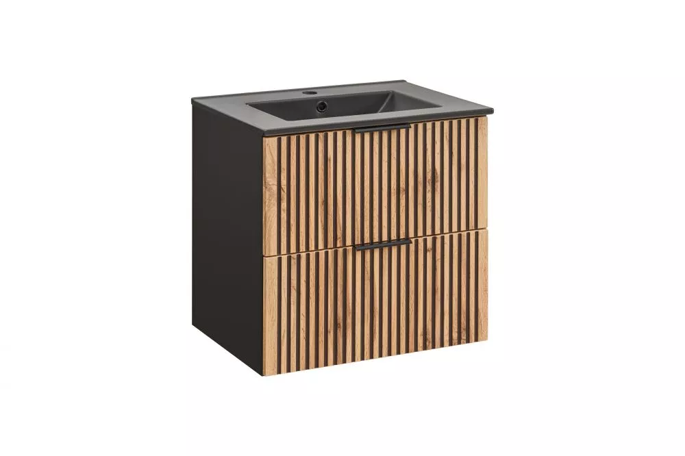 Vannas istabas skapītis Xilo 82-60 Lava Black · 60 × 57 × 46 cm