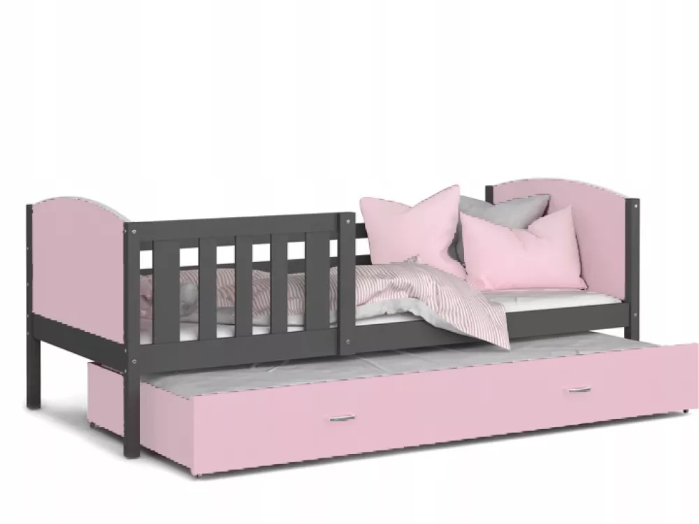 Bērnu gulta Tami P2 MDF 80x190 ar stelāžām Guļamvietas platums: 80 cm, Guļamvietas garums: 190 cm, · 86 × 198 × 74 cm
