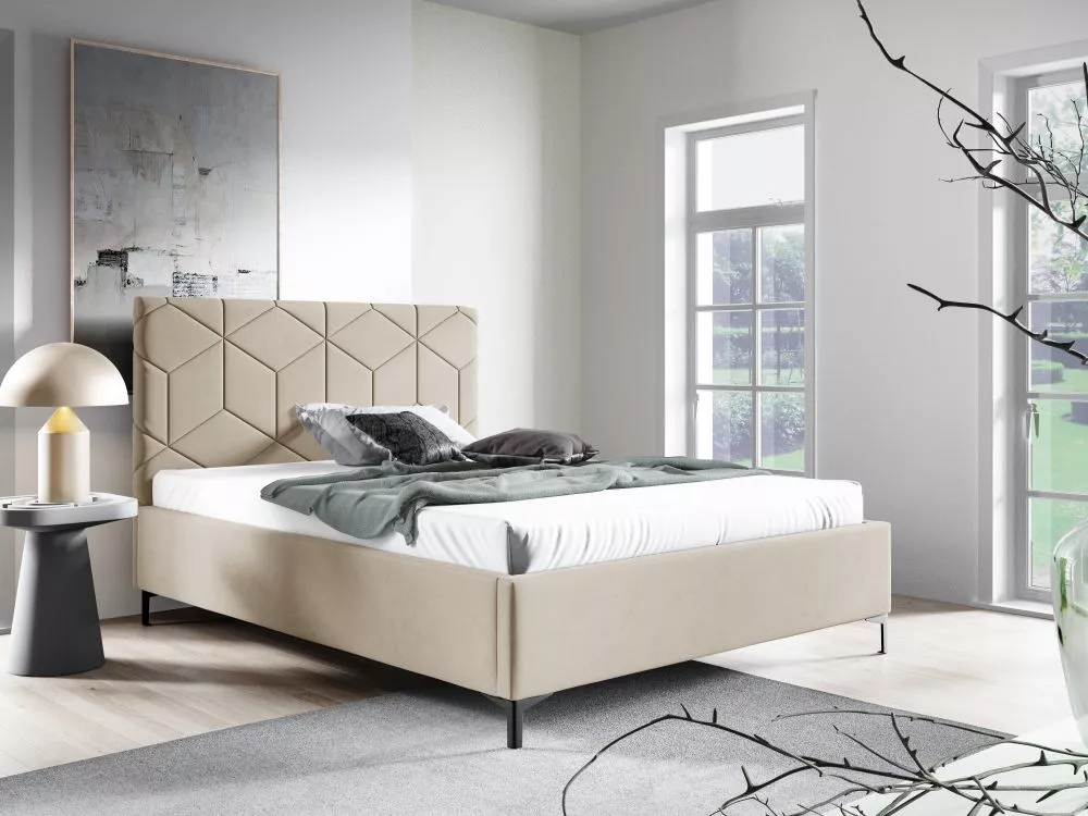 Gulta PK35 Basic ar stelāžu Guļamvietas platums: 160 cm, Guļamvietas garums: 200 cm, stelāžas tips: koka, · Gaiši bēšs ·