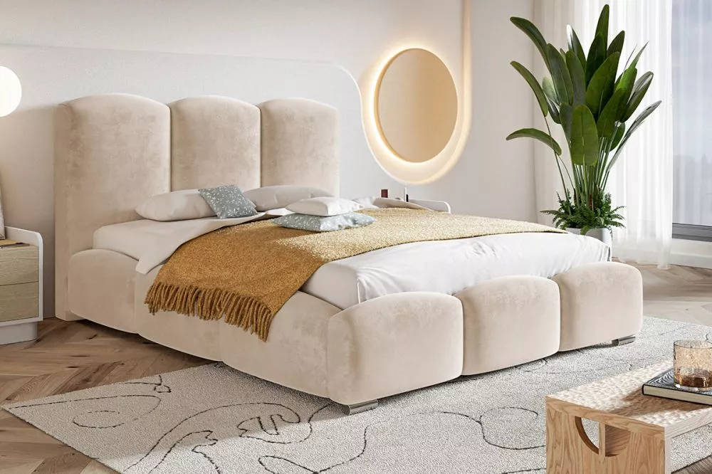 Gulta Bed 14 standard ar stelāžu Guļamvietas platums: 90 cm, Guļamvietas garums: 200 cm, stelāžas tips: koka, · Bēšs · 1