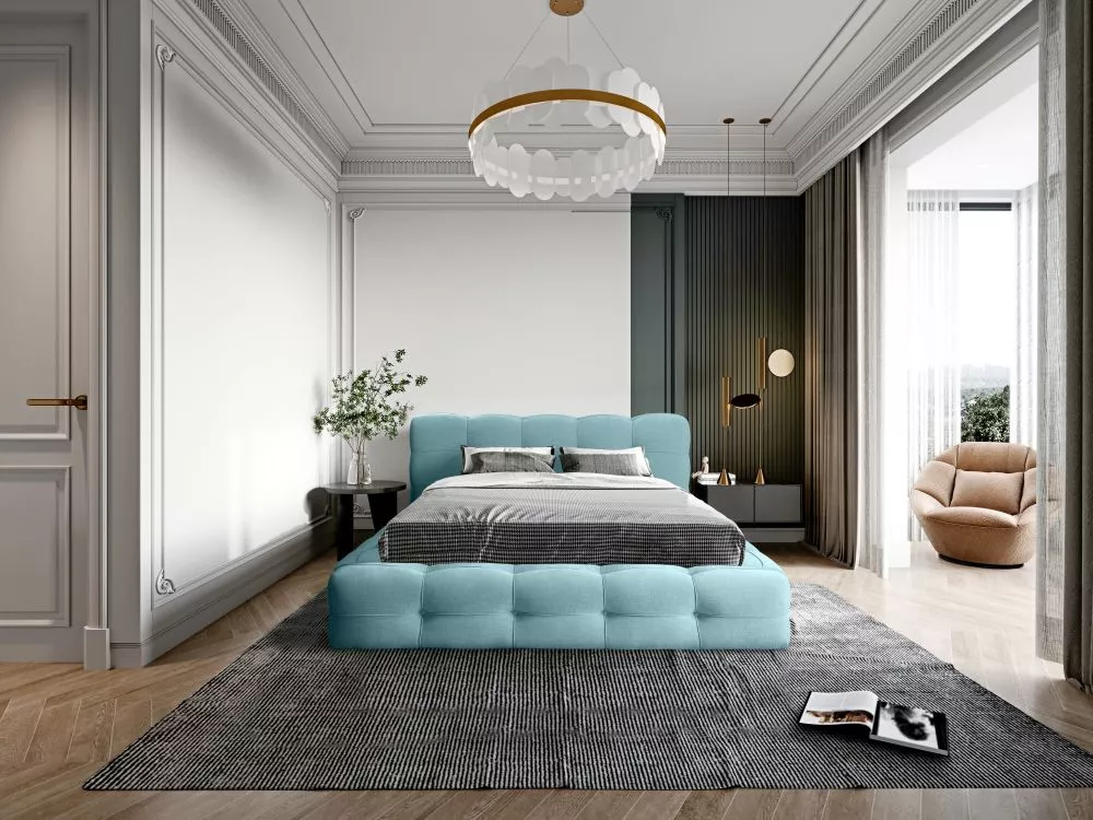Gulta Grace Standard ar stelāžu Guļamvietas platums: 140 cm, Guļamvietas garums: 200 cm, stelāžas tips: koka, · Gaiši zi