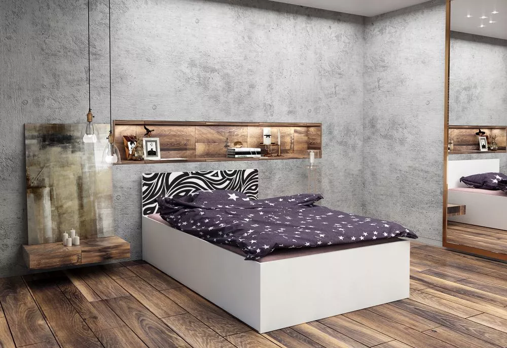 Gulta Prestige Open 16 ar stelāžu Guļamvietas platums: 180 cm, Korpusa krāsa: balts, Guļamvietas garums: 200 cm, · 185 ×