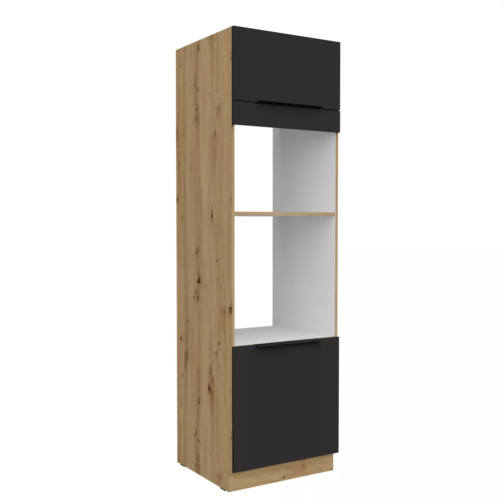 Virtuves skapis Aria Black 60 DPM-210 2F